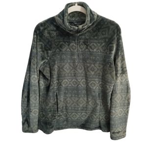 Eddie Bauer Aztec Print Fleece 1/2 Zip Women's Size Medium
